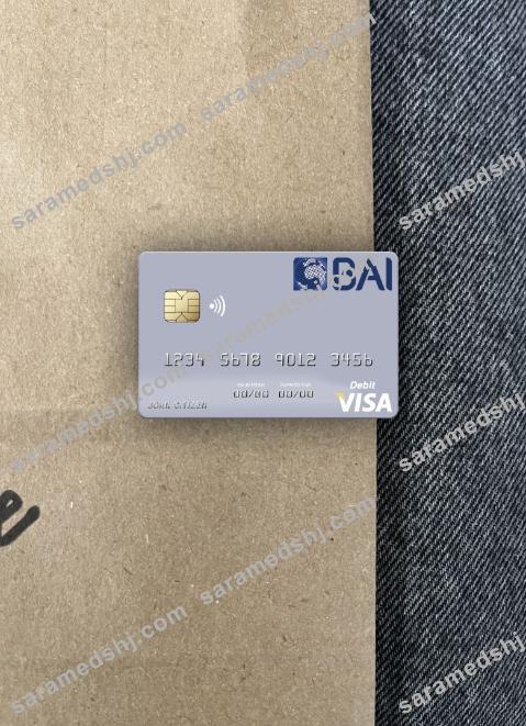 Portugal Banco BAI Europa visa debit card photolook front